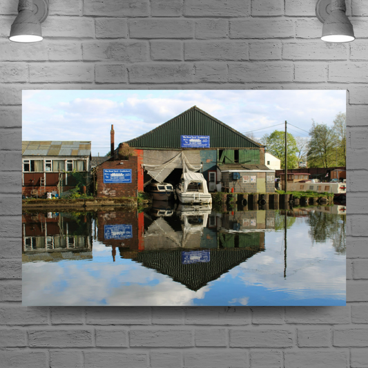 Giclée Mounted Wall Art Prints. Castleford. The Aire & Calder Navigation. West Yorkshire. England.