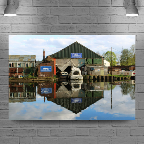Giclée Mounted Wall Art Prints. Castleford Canal. Aire & Calder Navigation. West Yorkshire. England.