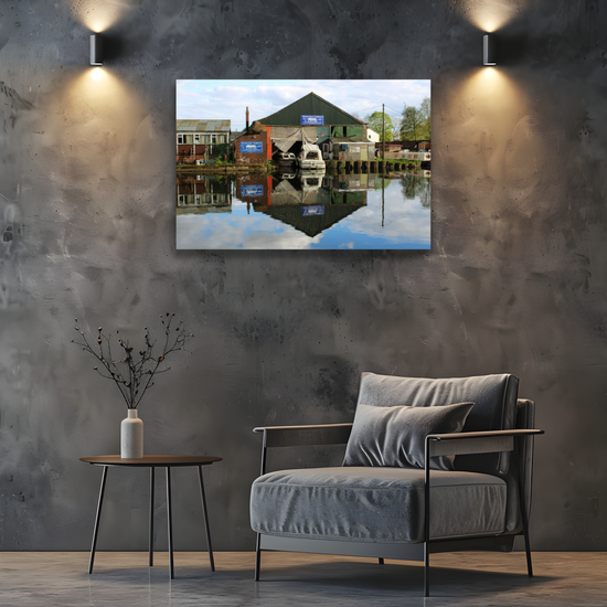 Giclée Mounted Wall Art Prints. Castleford Canal. Aire & Calder Navigation. West Yorkshire. England.