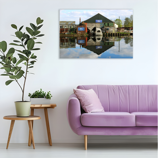 Giclée Mounted Wall Art Prints. Castleford Canal. Aire & Calder Navigation. West Yorkshire. England.