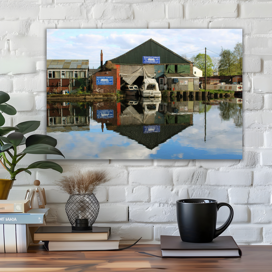 Giclée Mounted Wall Art Prints. Castleford Canal. Aire & Calder Navigation. West Yorkshire. England.
