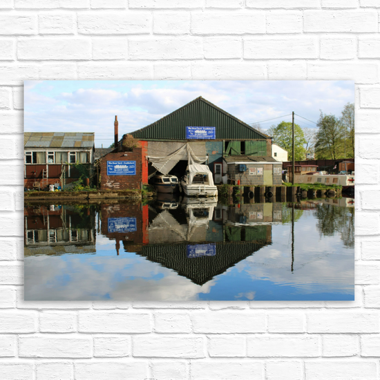Giclée Mounted Wall Art Prints. Castleford Canal. Aire & Calder Navigation. West Yorkshire. England.