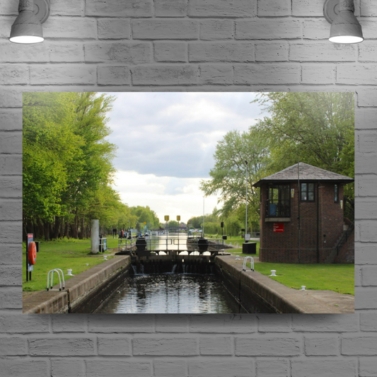 Giclée Mounted Wall Art Prints. Castleford. The Aire & Calder Navigation. West Yorkshire. England.