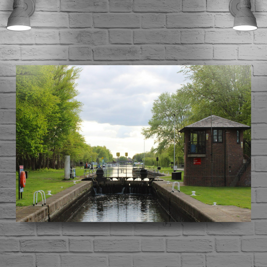 Giclée Mounted Wall Art Prints. Castleford Canal. Aire & Calder Navigation. West Yorkshire. England.