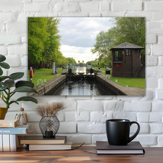 Giclée Mounted Wall Art Prints. Castleford Canal. Aire & Calder Navigation. West Yorkshire. England.