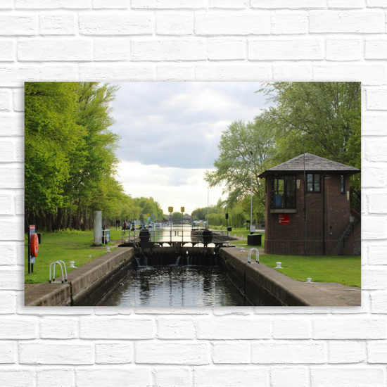 Giclée Mounted Wall Art Prints. Castleford Canal. Aire & Calder Navigation. West Yorkshire. England.