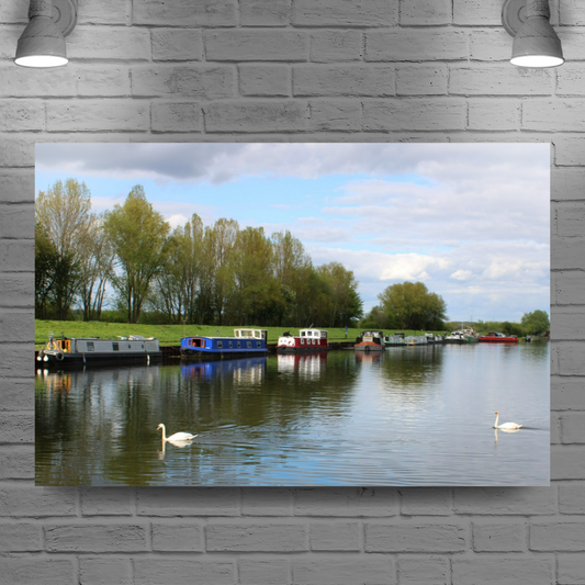 Giclée Mounted Wall Art Prints. Castleford. The Aire & Calder Navigation.  West Yorkshire. England.