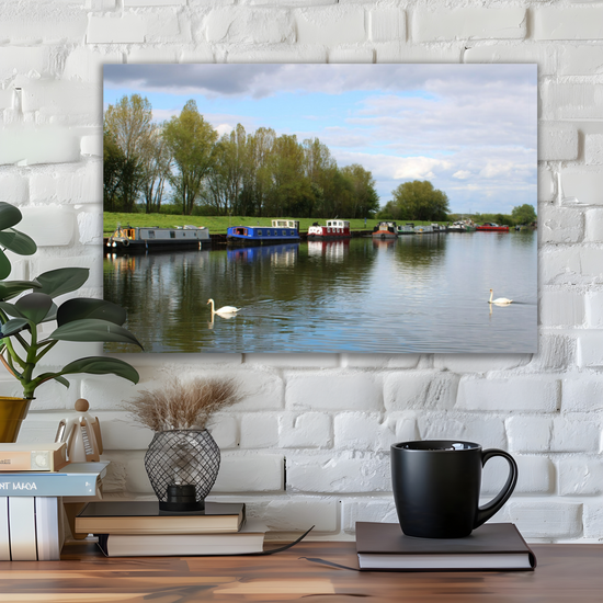 Giclée Mounted Wall Art Prints. Castleford Canal. Aire & Calder Navigation.  West Yorkshire. England.
