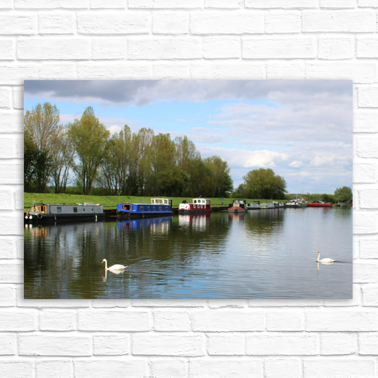 Giclée Mounted Wall Art Prints. Castleford Canal. Aire & Calder Navigation.  West Yorkshire. England.