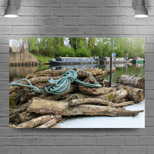 Giclée Mounted Wall Art Prints. Castleford. The Aire & Calder Navigation. West Yorkshire. England.