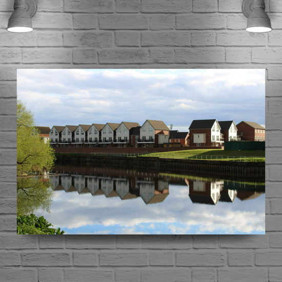 Giclée Mounted Wall Art Prints. Castleford Canal. Aire & Calder Navigation. West Yorkshire. England.