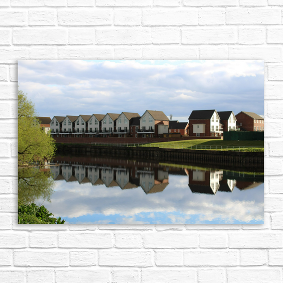 Giclée Mounted Wall Art Prints. Castleford Canal. Aire & Calder Navigation. West Yorkshire. England.