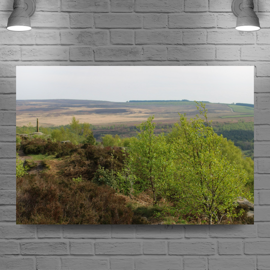 Giclée Mounted Wall Art Prints. Birchen Head. Peak District National Park. England.