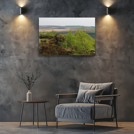 Giclée Mounted Wall Art Prints. Birchen Head. Peak District National Park. England.