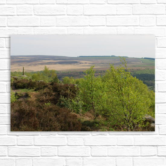 Giclée Mounted Wall Art Prints. Birchen Head. Peak District National Park. England.