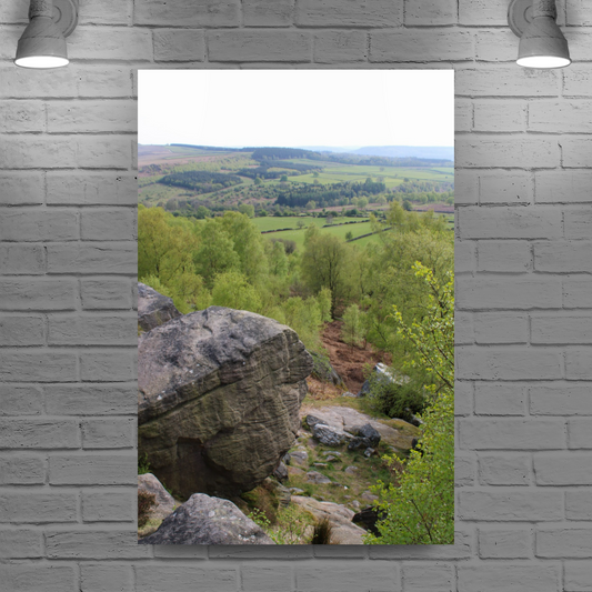 Giclée Mounted Wall Art Prints. Birchen Head. Peak District National Park. England.