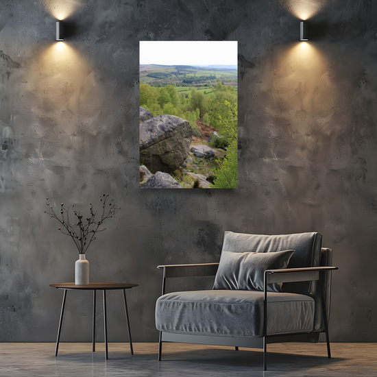 Giclée Mounted Wall Art Prints. Birchen Head. Peak District National Park. England.