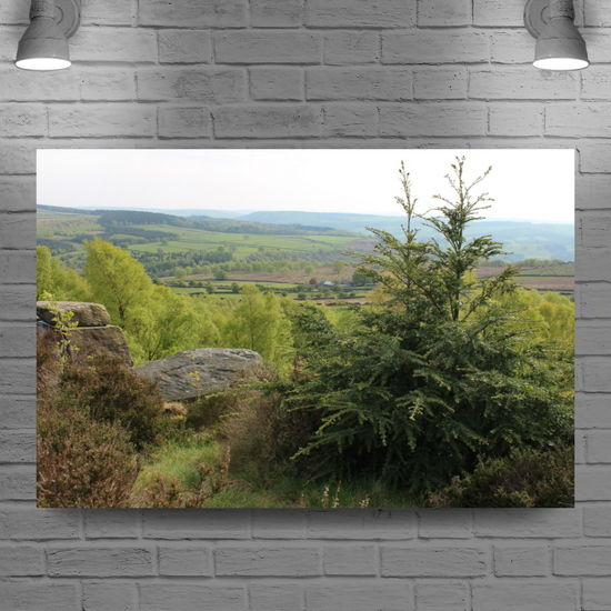 Giclée Mounted Wall Art Prints. Birchen Edge. Peak District National Park. England.