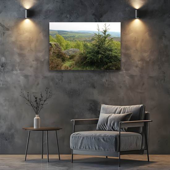 Giclée Mounted Wall Art Prints. Birchen Edge. Peak District National Park. England.
