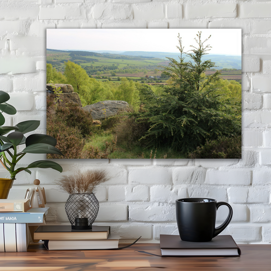 Giclée Mounted Wall Art Prints. Birchen Edge. Peak District National Park. England.