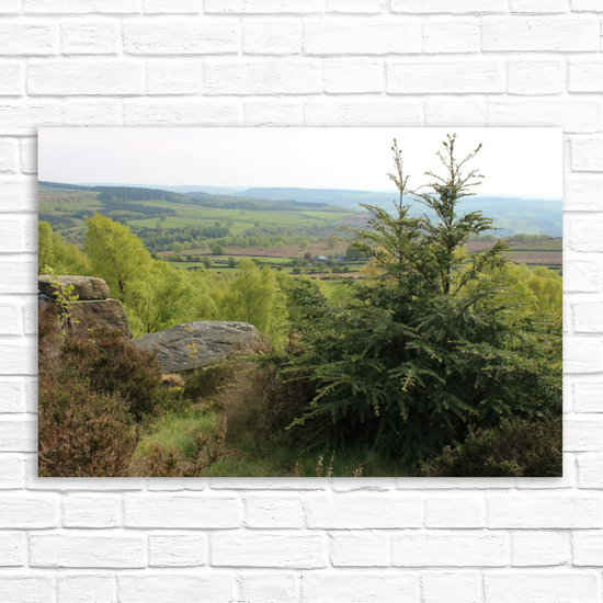 Giclée Mounted Wall Art Prints. Birchen Edge. Peak District National Park. England.