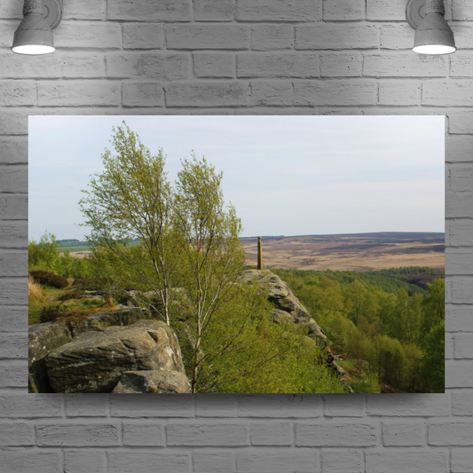 Giclée Mounted Wall Art Prints. Birchen Edge. Peak District National Park. England.