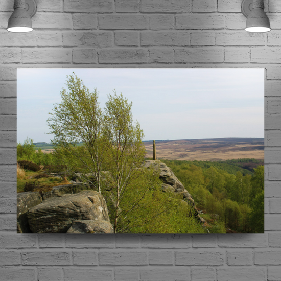 Giclée Mounted Wall Art Prints. Birchen Edge. Peak District National Park. England.