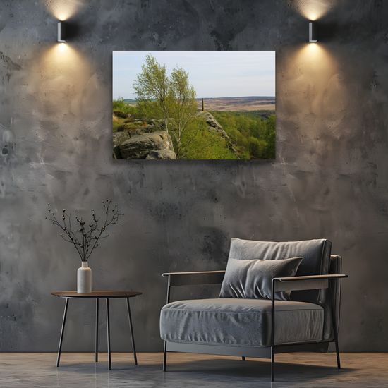 Giclée Mounted Wall Art Prints. Birchen Edge. Peak District National Park. England.