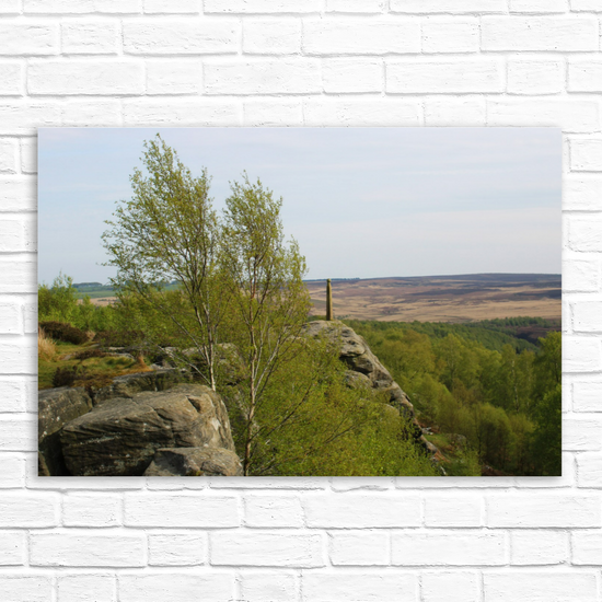 Giclée Mounted Wall Art Prints. Birchen Edge. Peak District National Park. England.