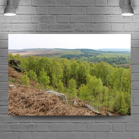 Giclée Mounted Wall Art Prints. Birchen Edge. Peak District National Park. England.