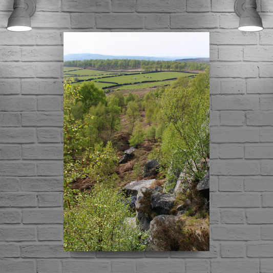 Giclée Mounted Wall Art Prints. Birchen Edge. Peak District National Park. England.