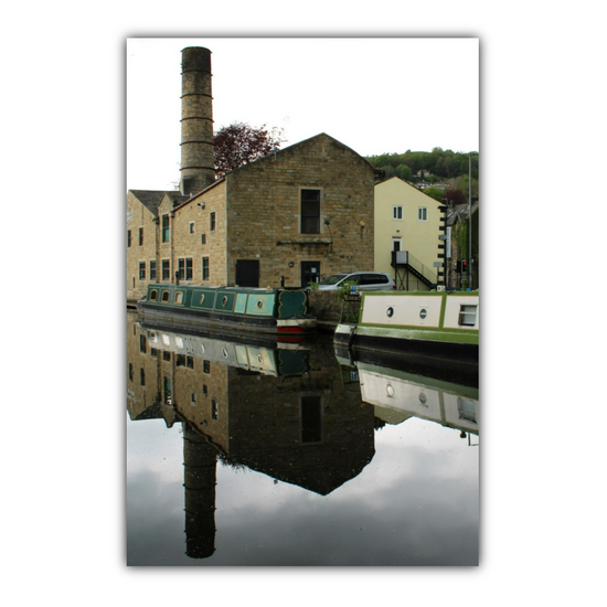Giclée Mounted Wall Art Prints. Hebden Bridge. The Rochdale Canal. West Yorkshire. England.