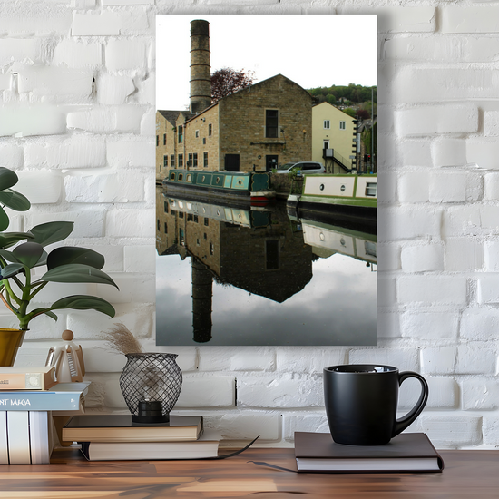 Giclée Mounted Wall Art Prints. Hebden Bridge. The Rochdale Canal. West Yorkshire. England.