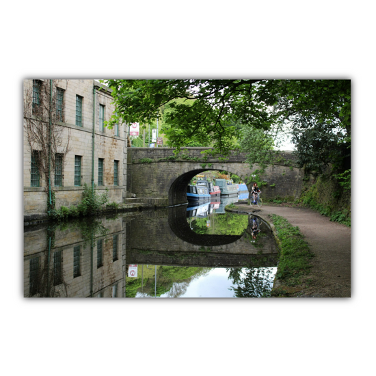 Giclée Mounted Wall Art Prints. Hebden Bridge. The Rochdale Canal. West Yorkshire. England.