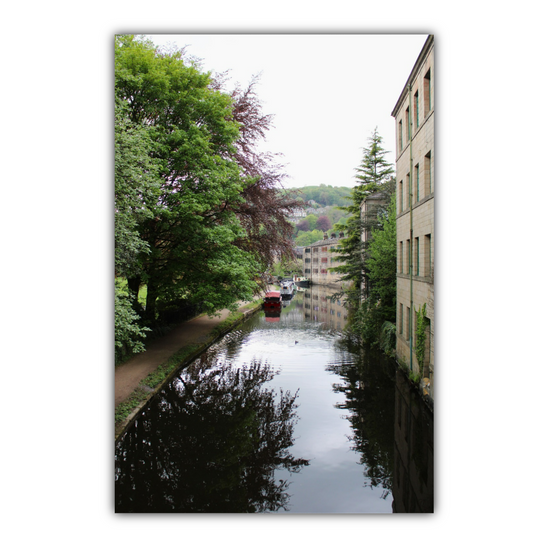 Giclée Mounted Wall Art Prints. Hebden Bridge. The Rochdale Canal. West Yorkshire. England.