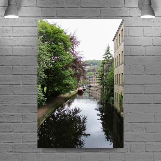 Giclée Mounted Wall Art Prints. Hebden Bridge. The Rochdale Canal. West Yorkshire. England.