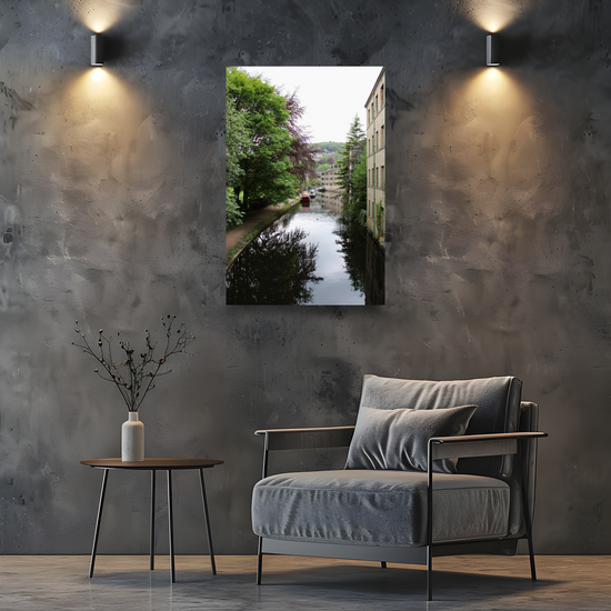 Giclée Mounted Wall Art Prints. Hebden Bridge. The Rochdale Canal. West Yorkshire. England.