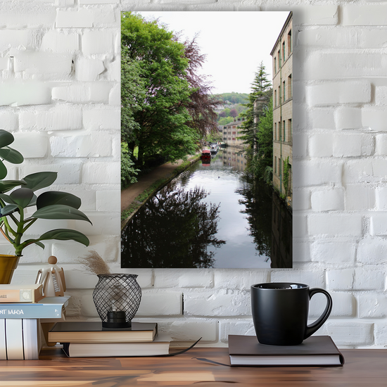 Giclée Mounted Wall Art Prints. Hebden Bridge. The Rochdale Canal. West Yorkshire. England.