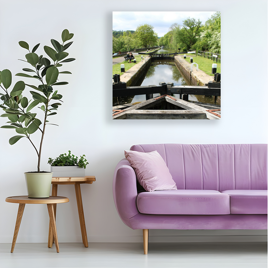 Giclée Mounted Wall Art Prints. Hebden Bridge. The Rochdale Canal. West Yorkshire. England.