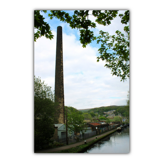 Giclée Mounted Wall Art Prints. Hebden Bridge. The Rochdale Canal. West Yorkshire. England.