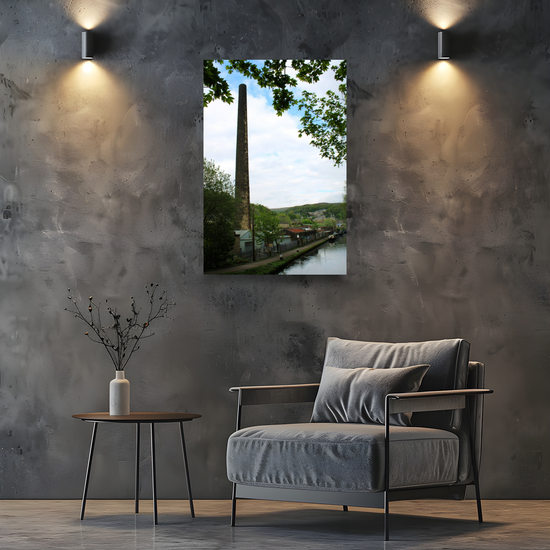Giclée Mounted Wall Art Prints. Hebden Bridge. The Rochdale Canal. West Yorkshire. England.