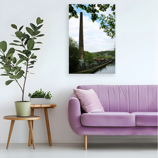 Giclée Mounted Wall Art Prints. Hebden Bridge. The Rochdale Canal. West Yorkshire. England.
