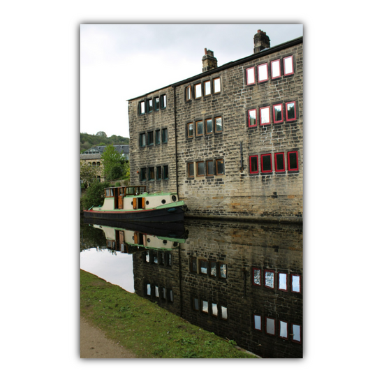 Giclée Mounted Wall Art Prints. Hebden Bridge. The Rochdale Canal. West Yorkshire. England.