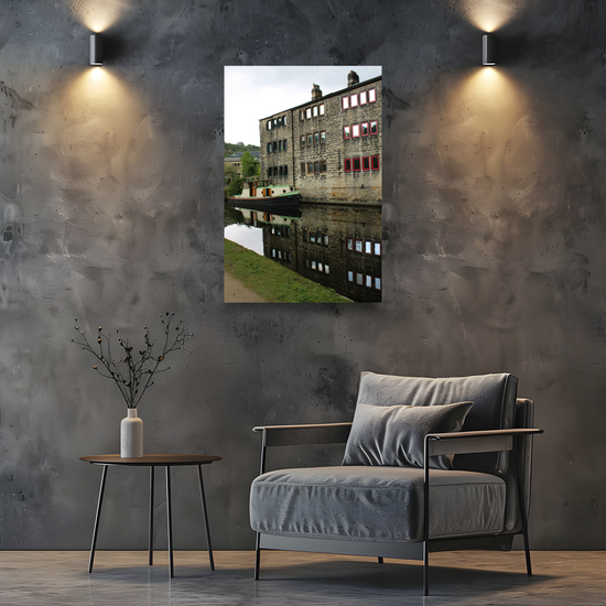 Giclée Mounted Wall Art Prints. Hebden Bridge. The Rochdale Canal. West Yorkshire. England.