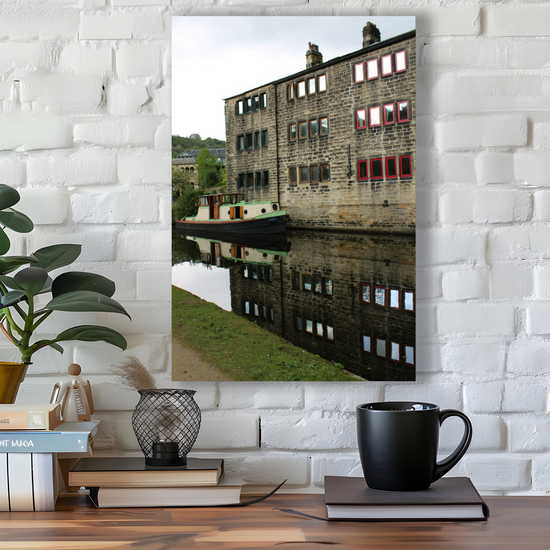 Giclée Mounted Wall Art Prints. Hebden Bridge. The Rochdale Canal. West Yorkshire. England.