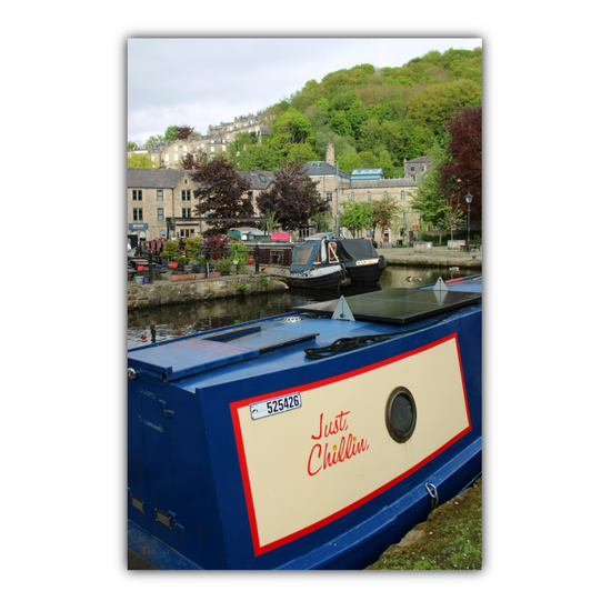 Giclee Mounted Wall Art Prints. Hebden Bridge. The Rochdale Canal. West Yorkshire. England.