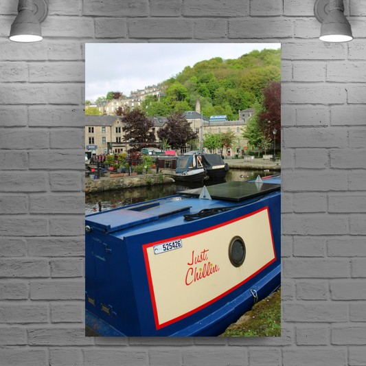 Giclee Mounted Wall Art Prints. Hebden Bridge. The Rochdale Canal. West Yorkshire. England.