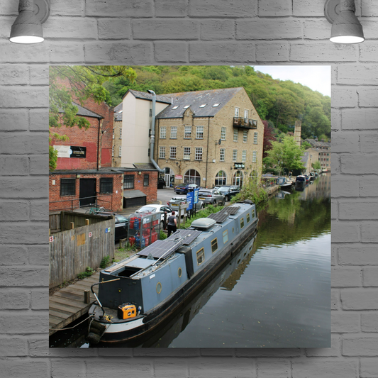 Giclée Mounted Wall Art Prints. Hebden Bridge. The Rochdale Canal. West Yorkshire. England.