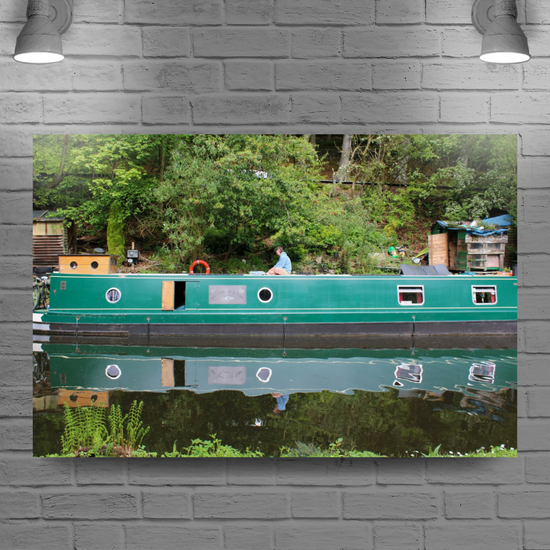 Giclee Mounted Wall Art Prints. Hebden Bridge. The Rochdale Canal. West Yorkshire. England.