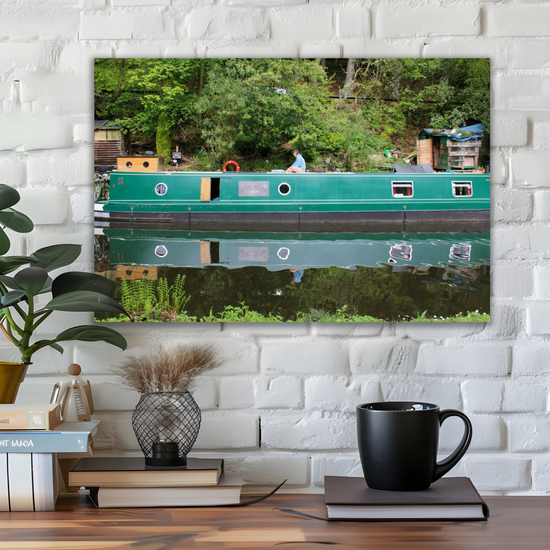 Giclee Mounted Wall Art Prints. Hebden Bridge. The Rochdale Canal. West Yorkshire. England.